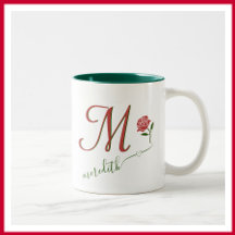 Eleganter Name des Bloral-Herzens in Monogramm