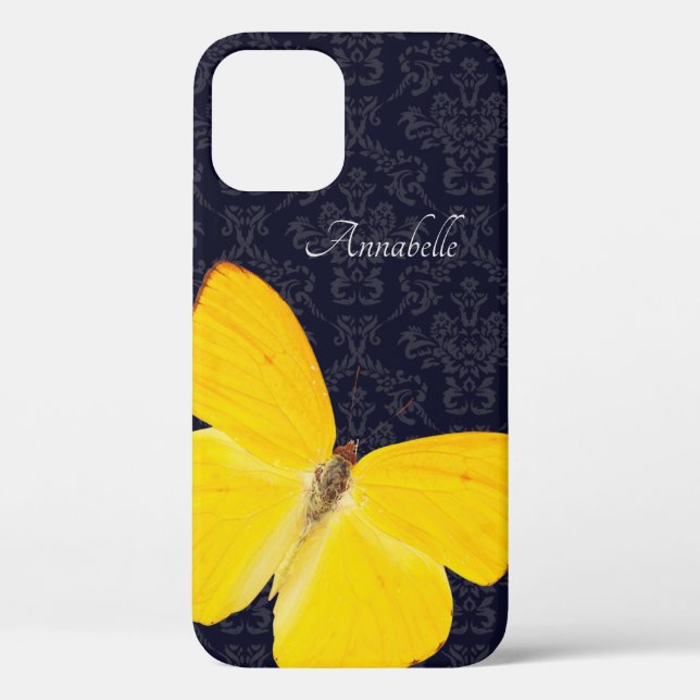 Eleganter Name des Gelben Schmetterlings Case-Mate iPhone Hülle (Rückseite)