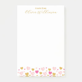 Eleganter Name des Goldenen Skripts| Wasserhortart Post-it Klebezettel