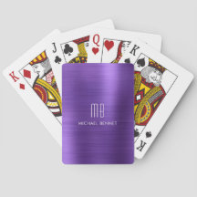 Eleganter Name des Lila Metallischen Monogramms