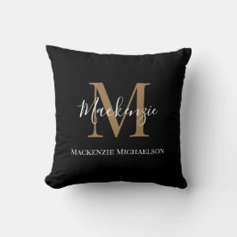 Eleganter Name des Personalisierten Monogrammes Kissen