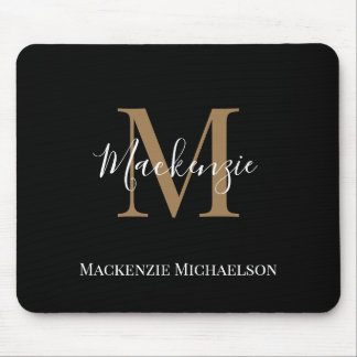 Eleganter Name des Personalisierten Monogrammes Mousepad