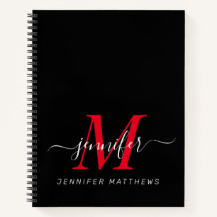 Eleganter Name des Personalisierten Monogrammes Notizbuch