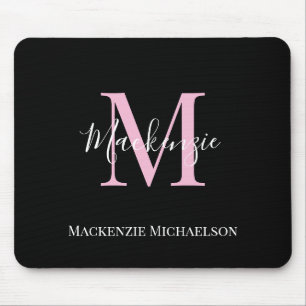 Eleganter Name des Personalisierten Monogramms in  Mousepad