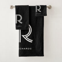 Eleganter Name des Schwarz-weißen Monogramms