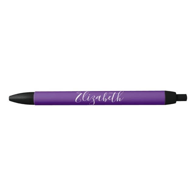 Eleganter Name für Lila und weiße Schrift Kugelschreiber (Vorderseite)