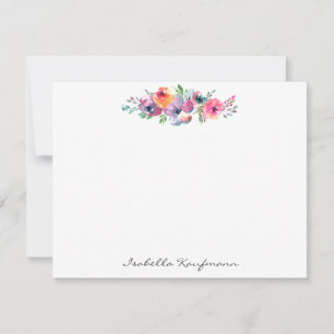 Eleganter Name für moderne Aquarellschrift Mitteilungskarte