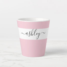 Eleganter Name in Script Typografie Pink Milchtasse