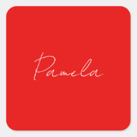 Eleganter Name Minimalistischer Warm-Rot