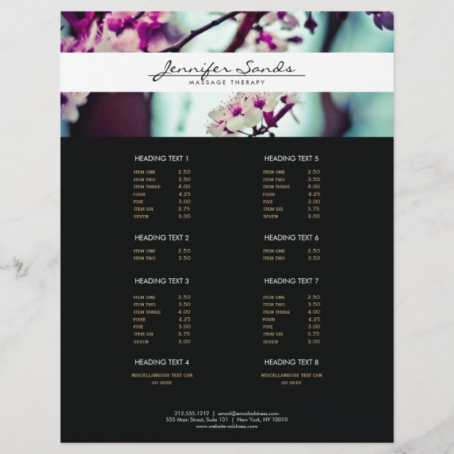 ELEGANTER NAME MIT CHERRY BLOSSOMS Flyer (Vorne)