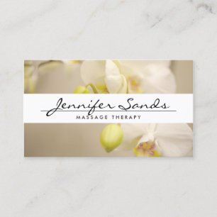 ELEGANTER NAME MIT ORCHIDS-Visitenkarte Visitenkarte