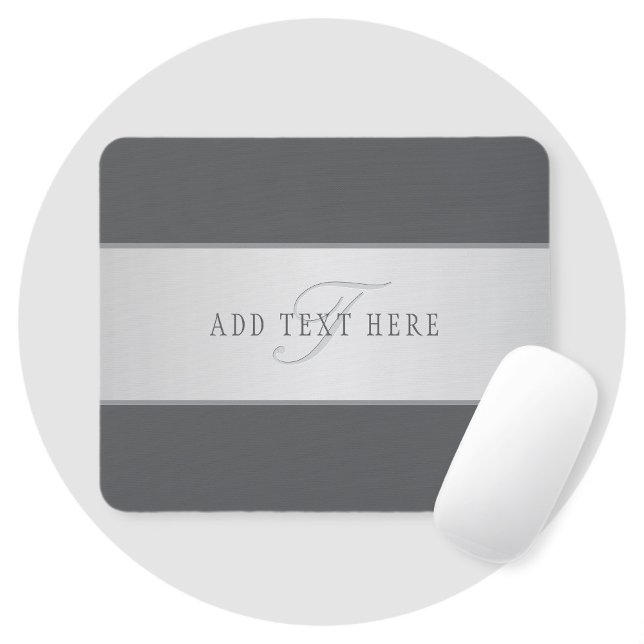 Eleganter Name & Monogramm-Schriftzug (oder andere Mousepad (Von Creator hochgeladen)