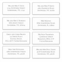 Eleganter Name und Adresse
