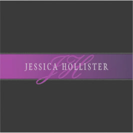 Eleganter Name und Mit Monogramm Initial/s Aufkleber