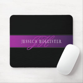Eleganter Name und Mit Monogramm Initial/s Mousepad