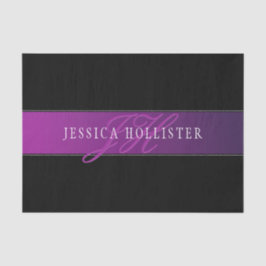 Eleganter Name und Mit Monogramm Initial/s Seidenpapier