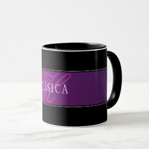 Eleganter Name und Mit Monogramm Initial/s Tasse