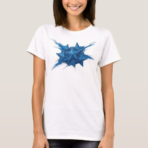 Eleganter Navy-Abstrakt-Sterne-Kunst-Druck T-Shirt