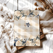 Eleganter Navy Blue Floral Abschluss