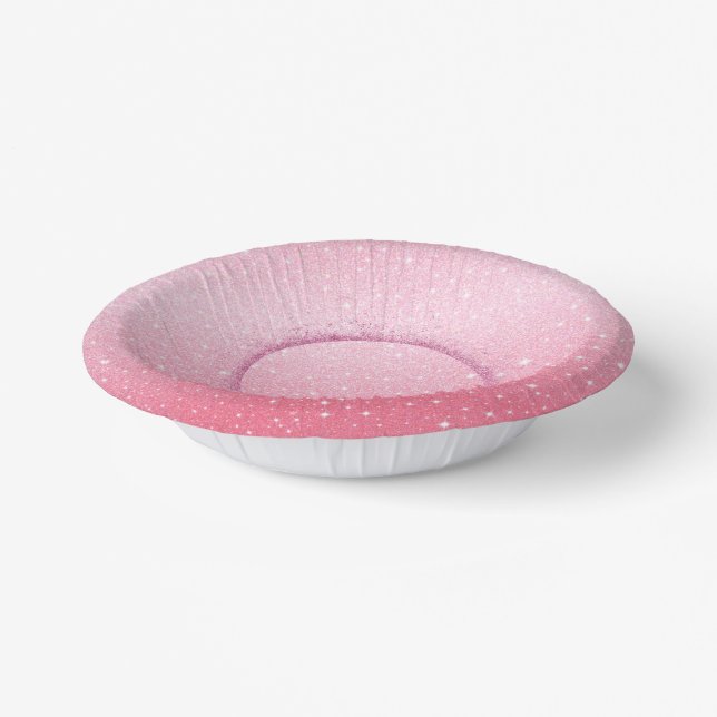 Eleganter Neon rosa Retro schwarz Sweet 16. Geburt Pappteller (Gewinkelt)