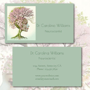 Eleganter neurologischer professioneller floraler visitenkarte