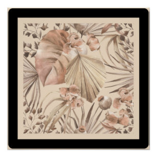 Eleganter neutraler botanischer Kunstdruck Poster