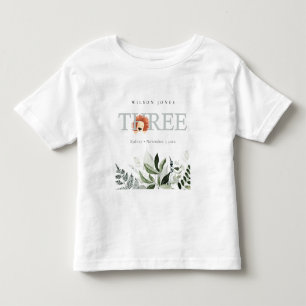 Eleganter Niedlicher Boho Lion Foliage 3. Geburtst Kleinkind T-shirt