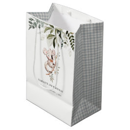 Eleganter Niedlicher Koala-Foliage jeden Geburtsta Mittlere Geschenktüte
