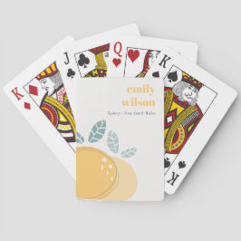 Eleganter Niedlicher Lemon Abstrakt Bold Fruity Ci Spielkarten