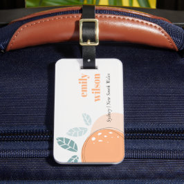 Eleganter Niedlicher Orangen Abstrakt fett Fruchtz Gepäckanhänger