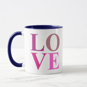 Eleganter, Niedlicher Platz der LIEBE in rosa Farb Tasse