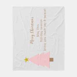Eleganter Niedlicher Solo Rosa Weihnachtsbaum, Gol Fleecedecke