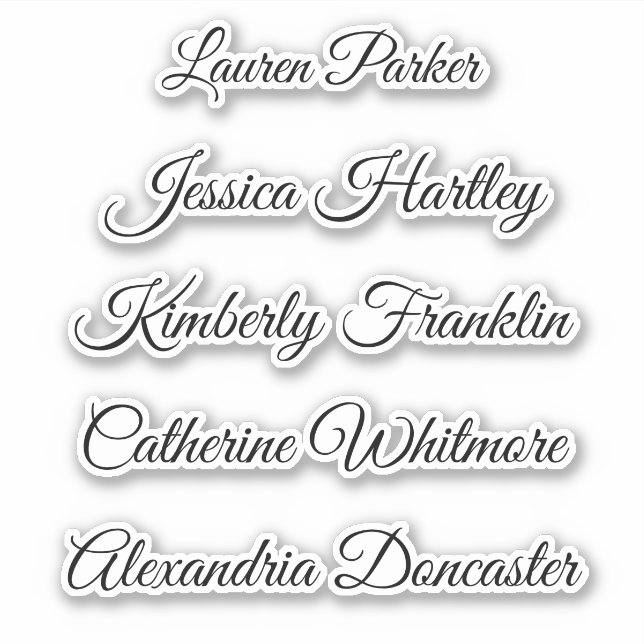 Eleganter niedlicher whimsical-Skriptname gehört z Aufkleber (Vorderseite)