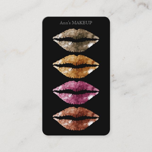 Eleganter nobler künstlerischer Lippenblick Visitenkarte (Vorderseite)