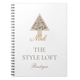 Eleganter Noel-Weihnachtsbaum für Boutique-Shop Notizblock