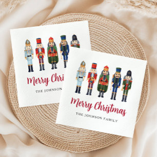 Eleganter Nussknacker Weihnachten Serviette