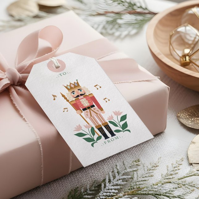 Eleganter Nutcracker Ballet Toy Soldat To & From Geschenkanhänger (Elegant Nutcracker Ballet Toy Soldier To & From Gift Tags)
