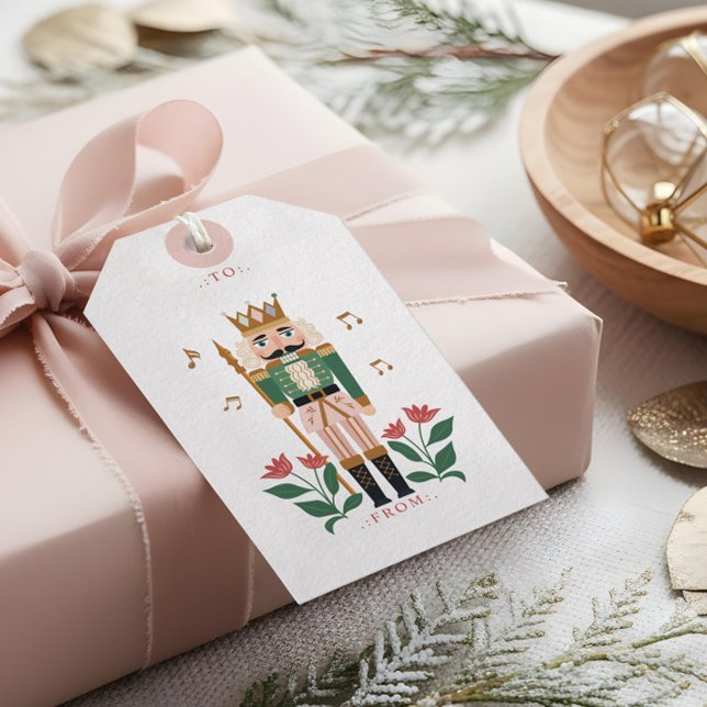 Eleganter Nutcracker Ballet Toy Soldat To & From Geschenkanhänger (Elegant Nutcracker Ballet Toy Soldier To & From Gift Tags)