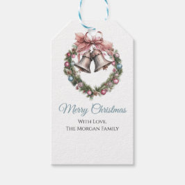 Eleganter Ökologisierungsknopf Bell & Pink Ribbon Geschenkanhänger