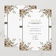Eleganter Olive Green & White Floral Corner UAWG