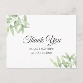 Eleganter Olivenzweig. Einfache Hochzeit Vielen Da Postkarte
