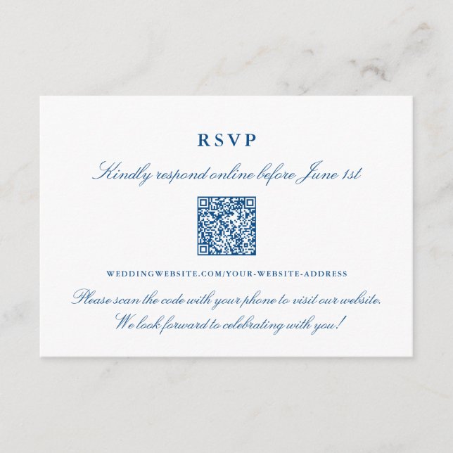 Eleganter Online-UAWG QR-Code - Portland Collectio Begleitkarte (Vorderseite)