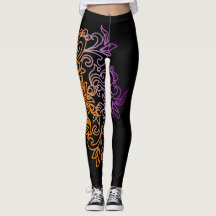 Eleganter orange lila Steigung Mandala