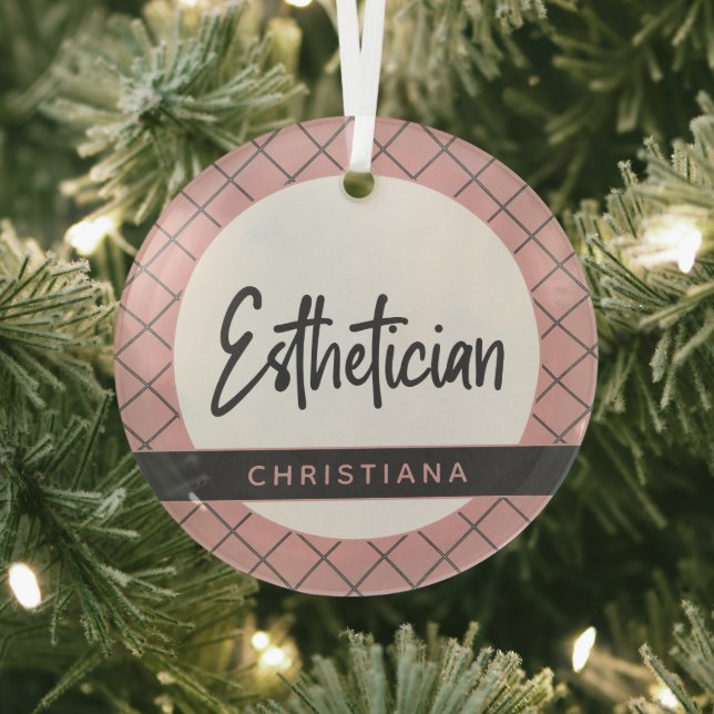 Eleganter Östhetiker Beautician Personalisiert Ornament Aus Glas (InSitu)