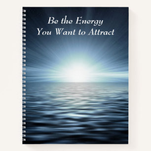 Eleganter Ozean Sunrise Inspiration Zitat schreibe Notizbuch