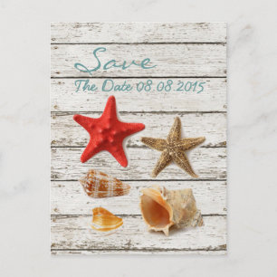 Eleganter Ozeanstrand Save the Date Ankündigungspostkarte