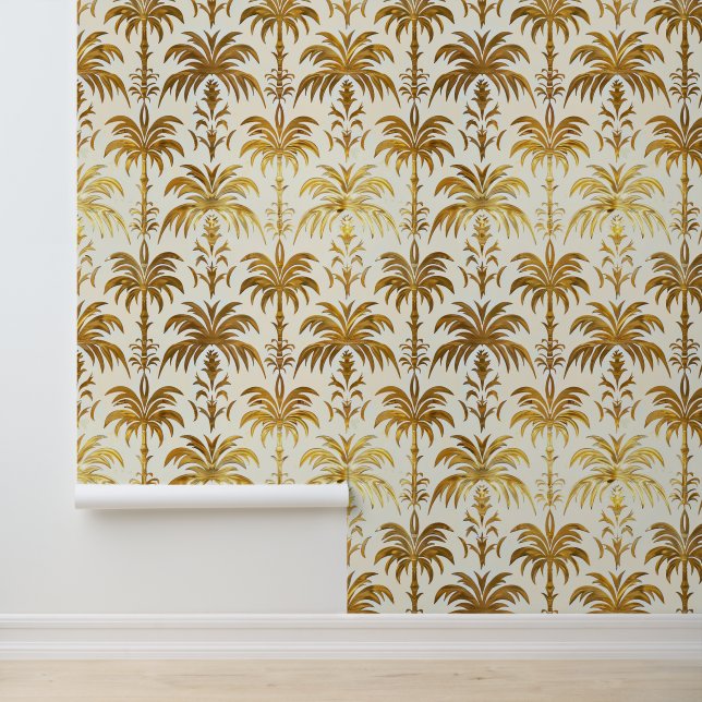 Eleganter Palm Tree Peel and Stick Tapete (Anwendung)