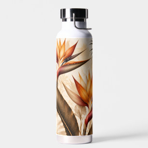 Eleganter Paradiesvogel & Ginkgo-Botanikkunst Trinkflasche
