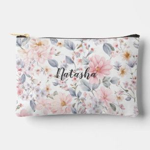 Eleganter Pastell-Blume Weich floraler Pouch Zubehörtasche