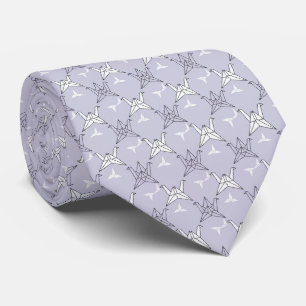 Eleganter Pastell-Lavendel Minimalistischer Origam Krawatte